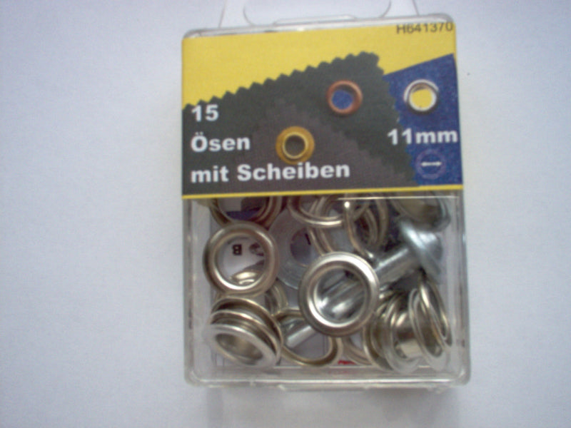 Ösen und Scheiben mit Werkzeug 8 / 11 / 14mm