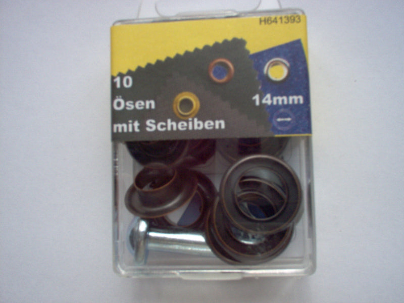 Ösen und Scheiben mit Werkzeug 8 / 11 / 14mm